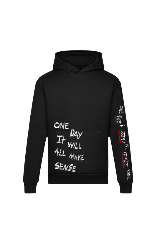 One Day It Will All Make Sense Black Heavyweight Hoodie
